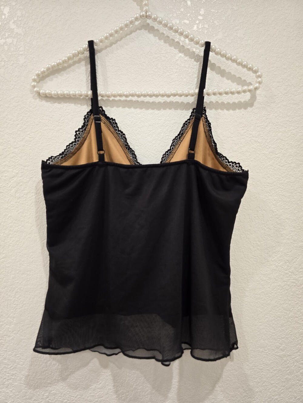 Romwe Fairycore Vintage Palace Virgin Mary Print Contrast Lace Camisole Top M - Picture 4 of 7